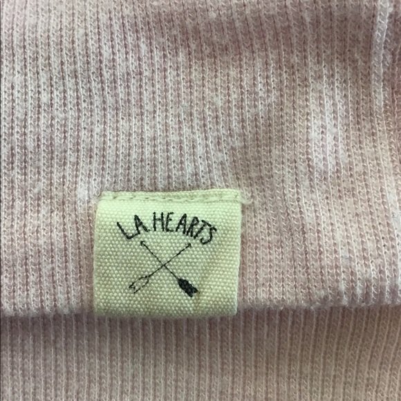 LA Hearts Long Sleeve Light Pink Sweater - Picture 4 of 8